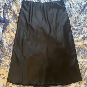 EUC PrettyGarden Satin Midi Skirt